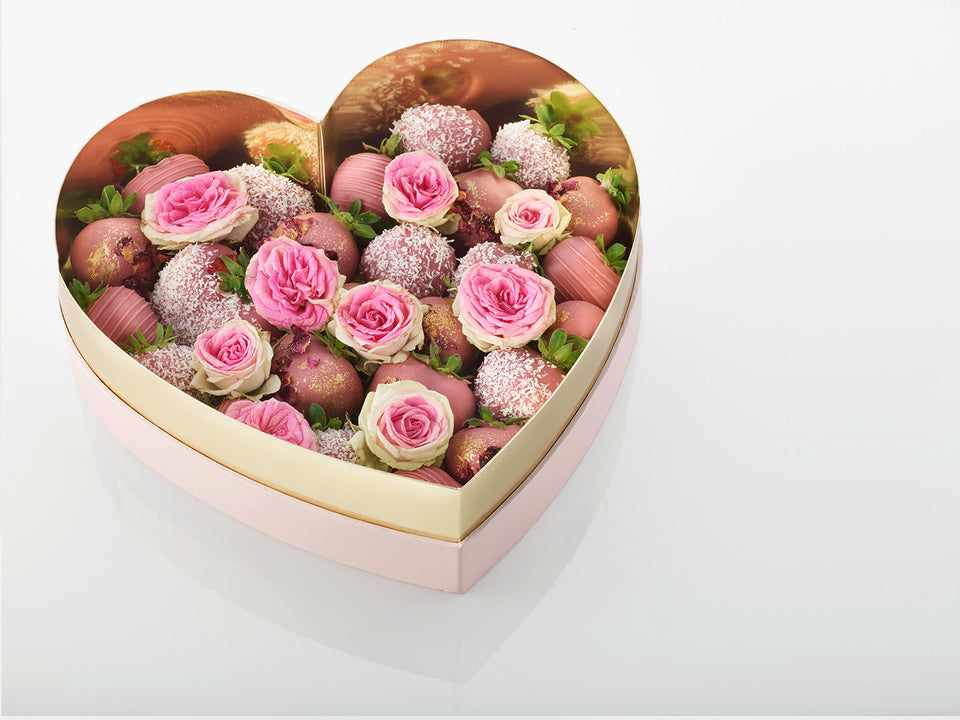 Herz Dessertbox Rosa